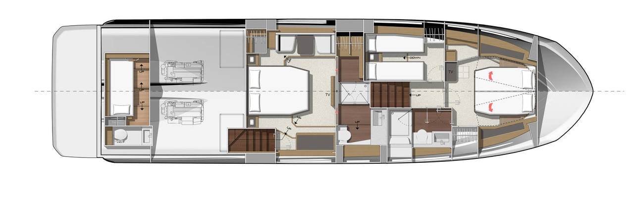 Configurateur yacht PRESTIGE 590, yacht de luxe F-Line