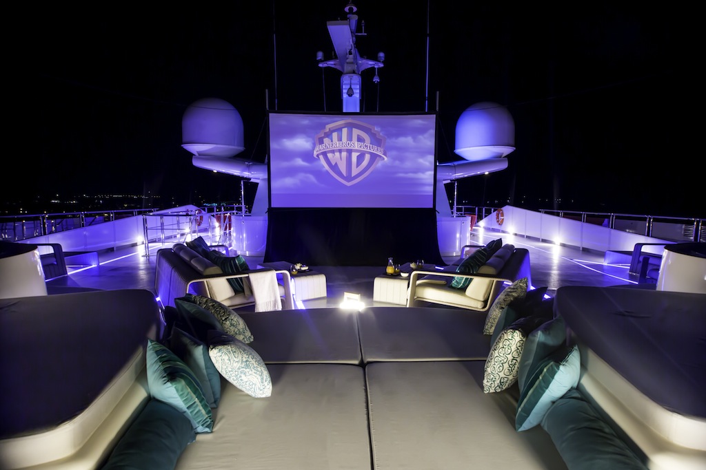 Movie Nights Under The Stars On Super Yachts Outdoor Cinemas On Yachts