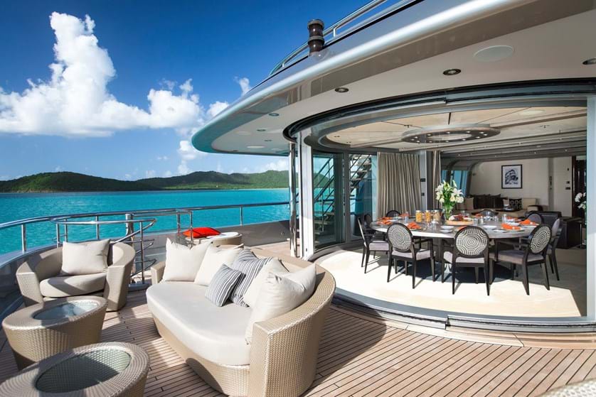 Sky Lounges And Observation Decks On Super Yachts Panoramic Views At Sea